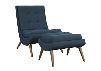 Image for Azure Ramp Upholstered Fabric Lounge Chair Set