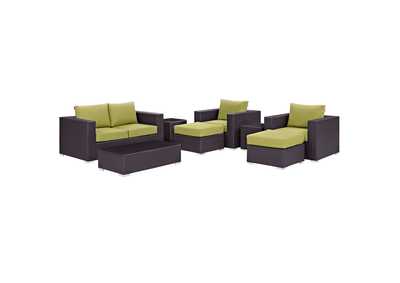 Image for Convene Espresso Peridot 8 Piece Outdoor Patio Sofa Set