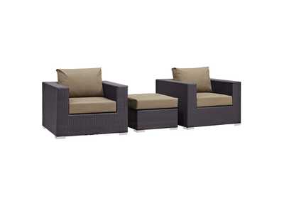 Image for Convene Espresso Mocha 3 Piece Outdoor Patio Sofa Set