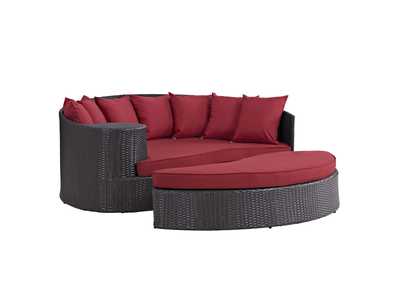 Image for Espresso Red Convene Outdoor Patio Daybed