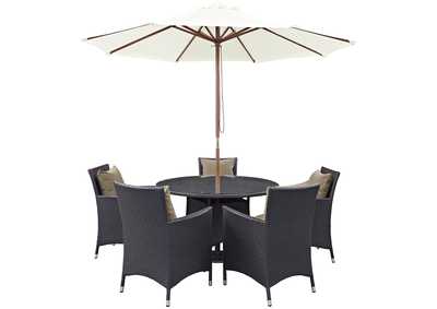 Image for Espresso Mocha Convene 7 Piece Outdoor Patio Dining Set