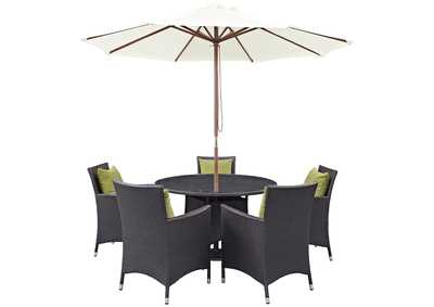 Image for Espresso Peridot Convene 7 Piece Outdoor Patio Dining Set