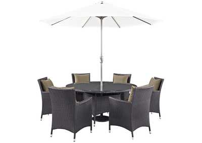 Image for Espresso Mocha Convene 8 Piece Outdoor Patio Dining Set