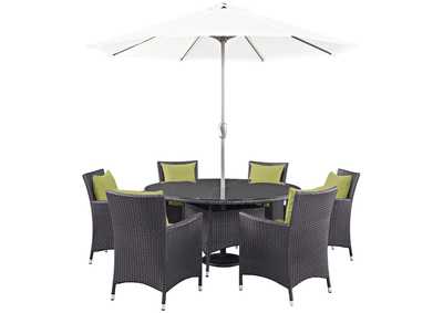 Image for Espresso Peridot Convene 8 Piece Outdoor Patio Dining Set