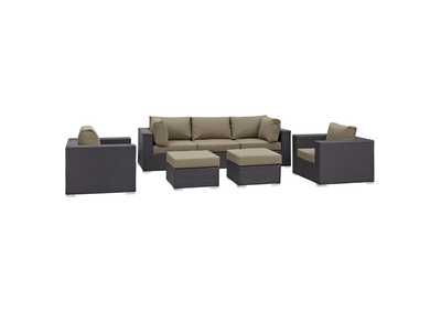 Image for Convene Espresso Mocha 7 Piece Outdoor Patio Sectional Set