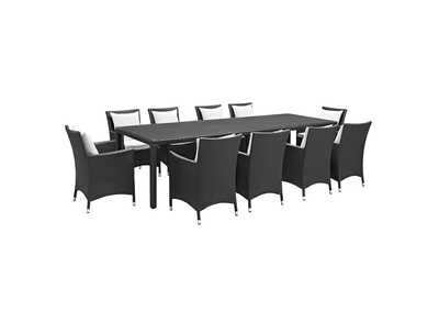 Image for Espresso White Convene 11 Piece Outdoor Patio Dining Set