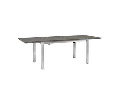 Image for Shore Silver Gray Outdoor Patio Wood Dining Table