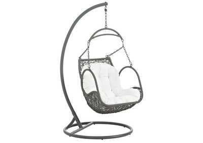 White Arbor Outdoor Patio Wood Swing Chair