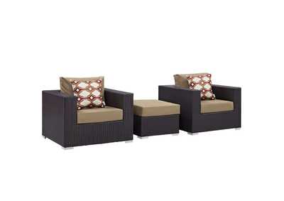 Image for Espresso Mocha Convene 3 Piece Outdoor Patio Sofa Set