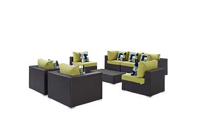 Image for Espresso Convene 8 Piece Outdoor Patio Sectional Set