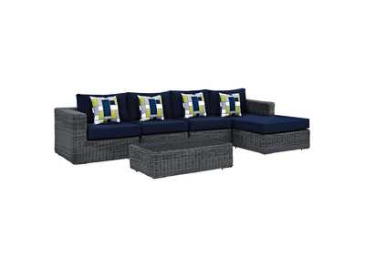 Image for Canvas Navy Summon 5 Piece Outdoor Patio Sunbrella