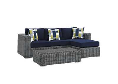 Image for Canvas Navy Summon 3 Piece Outdoor Patio Sunbrella