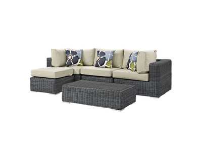 Image for Canvas Antique Beige Summon 5 Piece Outdoor Patio Sunbrella