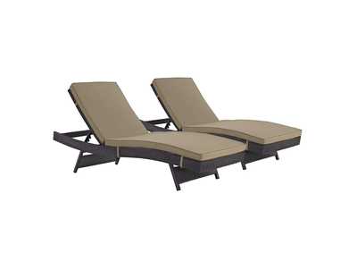 Image for Espresso Mocha Convene Chaise Outdoor Patio [Set of 2]