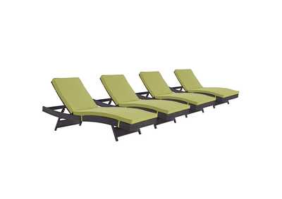 Image for Espresso Peridot Convene Chaise Outdoor Patio [Set of 4]