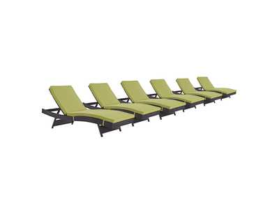 Image for Espresso Peridot Convene Chaise Outdoor Patio [Set of 6]