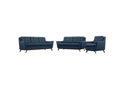 Image for Azure Beguile Living Room Set Upholstered Fabric [Set of 3]