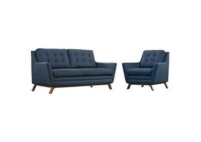 Image for Azure Beguile Living Room Set Upholstered Fabric [Set of 2]