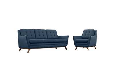Image for Azure Beguile Living Room Set Upholstered Fabric [Set of 2]
