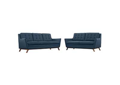 Image for Azure Beguile Living Room Set Upholstered Fabric [Set of 2]