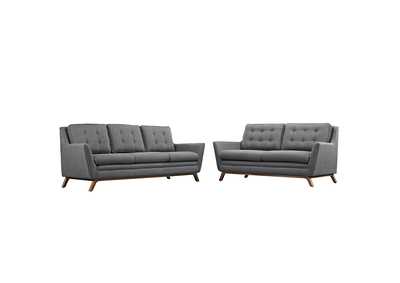 Image for Gray Beguile Living Room Set Upholstered Fabric [Set of 2]