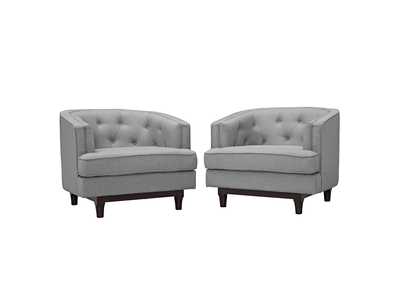 Image for Light Gray Coast Arm Chairs [Set of 2]