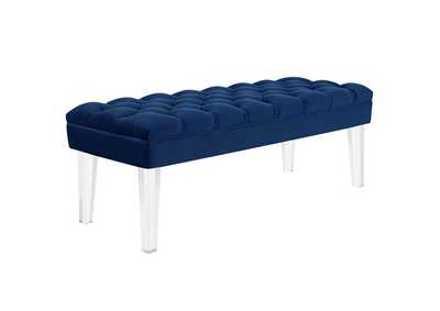 Image for Navy Valet Performance Velvet Bench