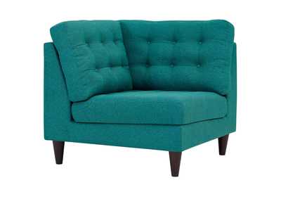 Image for Teal Empress Upholstered Fabric Corner Sofa