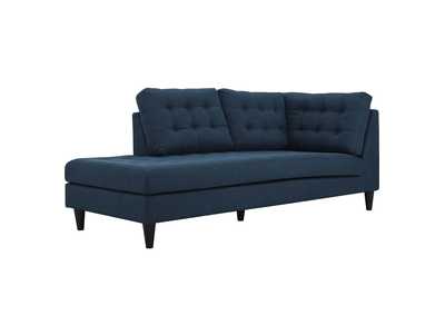 Image for Empress Azure Blue Upholstered Fabric Left Facing Bumper