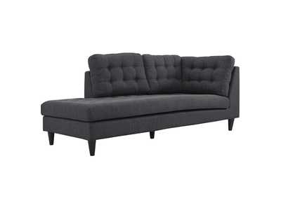 Image for Empress Gray Upholstered Fabric Left Facing Bumper