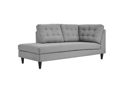 Image for Empress Light Gray Upholstered Fabric Left Facing Bumper