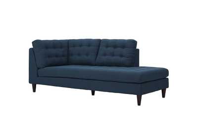Image for Empress Azure Blue Upholstered Fabric Right Facing Bumper