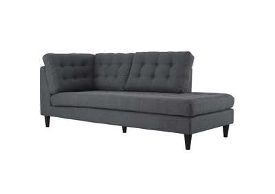 Image for Empress Gray Upholstered Fabric Right Facing Bumper