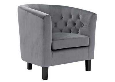 Image for Gray Prospect Performance Velvet Arm Chair