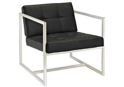 Image for Black Hover Upholstered Vinyl Lounge Chair