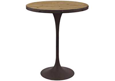 Brown Drive Wood Bar Table
