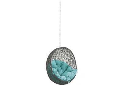 Image for Gray Turquoise Hide Outdoor Patio Swing Chair Without Stand