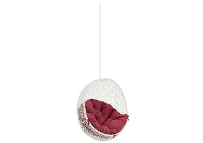 Image for White Red Hide Outdoor Patio Swing Chair Without Stand