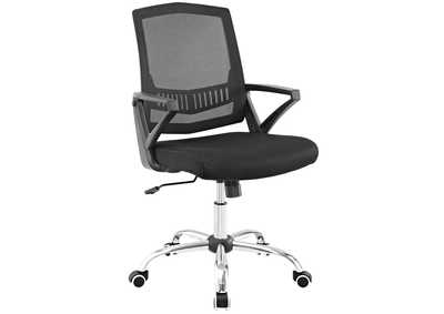 Image for Black Proceed Mid Back Upholstered Fabric Office Chair