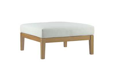 Image for Natural White Bayport Outdoor Patio Teak Ottoman