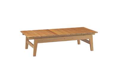 Image for Natural Bayport Outdoor Patio Teak Coffee Table