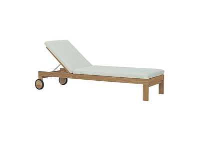 Image for Natural White Upland Outdoor Patio Teak Chaise
