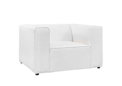 Image for White Mingle Upholstered Fabric Arm Chair