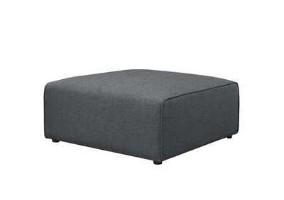 Image for Gray Mingle Fabric Ottoman
