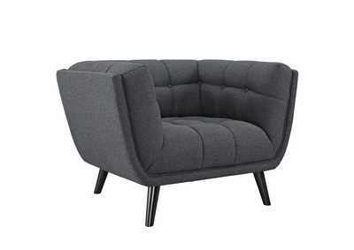 Image for Gray Bestow Upholstered Fabric Arm Chair
