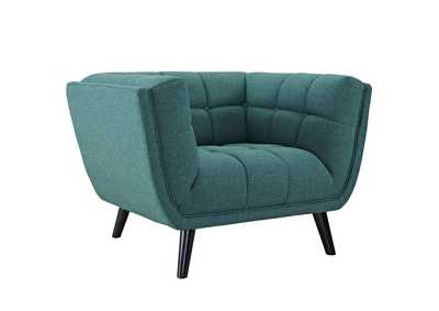 Image for Teal Bestow Upholstered Fabric Arm Chair
