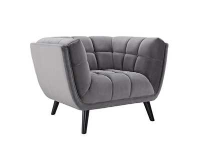 Image for Gray Bestow Performance Velvet Arm Chair