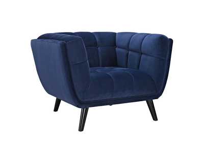 Image for Navy Bestow Performance Velvet Arm Chair