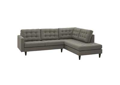 Image for Granite Empress 2 Piece Upholstered Fabric Right Facing Bumper Sectional