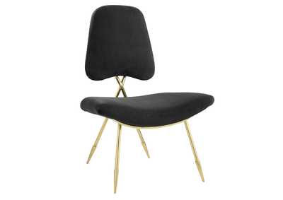 Image for Black Ponder Performance Velvet Lounge Chair